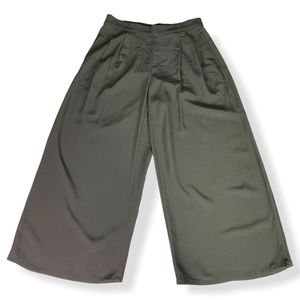 Eileen Fisher Gray Wide Leg Cropped Trouser Pants